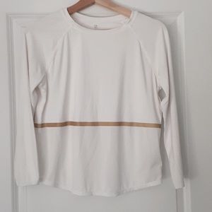 GapFit White Long Sleeve Active Raglan Active Top Size XS